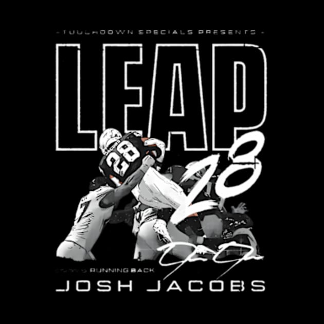 Josh Jacobs Las Vegas Touchdown Leap by Sink-Lux