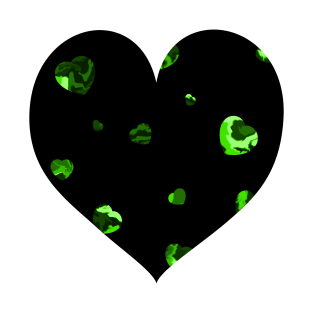 Chaotic Hearts, Dapple Series - Green T-Shirt