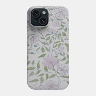 Doodle Vine Flowers Phone Case