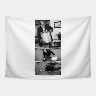 Kevin's Chili - Black and white Tapestry