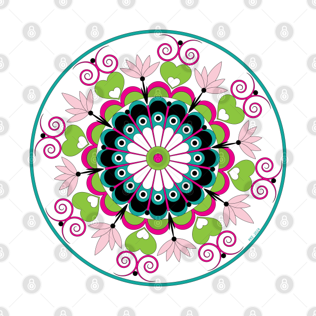 Mandala Love by KKE Design and Illustration (kerbdawgz)