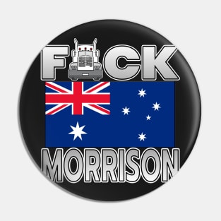 FREEDOM CONVOY AUSTRALIA - FREEDOM RALLY AUSTRALIA FLAG HEARTS DESIGN WHITE LETTERS F-CK MORRISON Pin