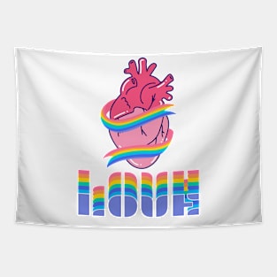 LOVE IS LOVE by WOOF SHIRT Tapestry