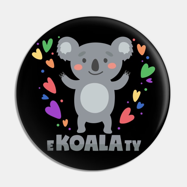 Koala Pun Equality LGBT E-Koala-Ty Pin by voidea
