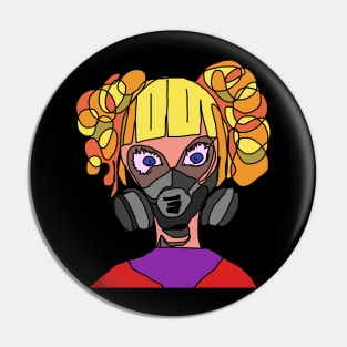 Girl in mask Pin