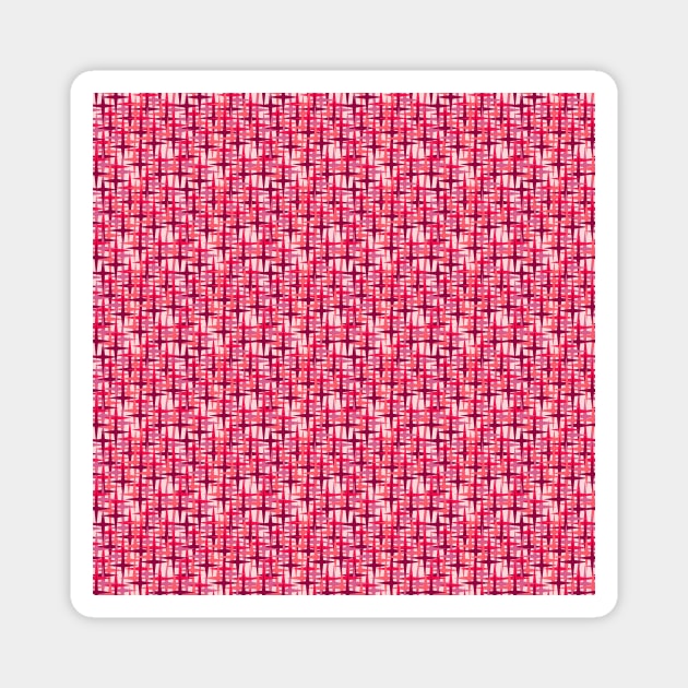 Pink Woven Stars Magnet by KirstenStar 