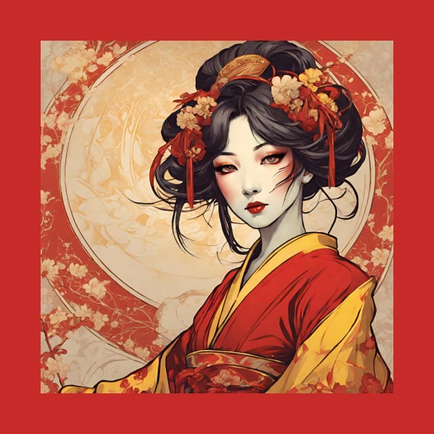 Geisha Portrait by Pearla Arts