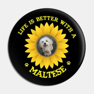 Maltese Lovers Pin