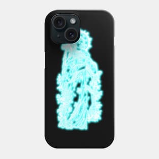 Blue Neon Art Virgin Mary Phone Case