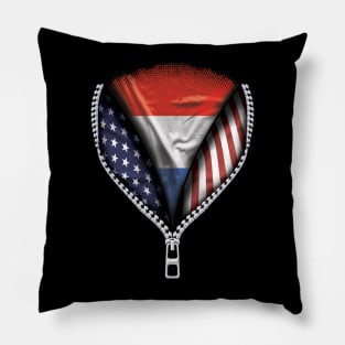Dutch Flag  Netherlands Flag American Flag Zip Down - Gift for Dutch From Netherlands Pillow