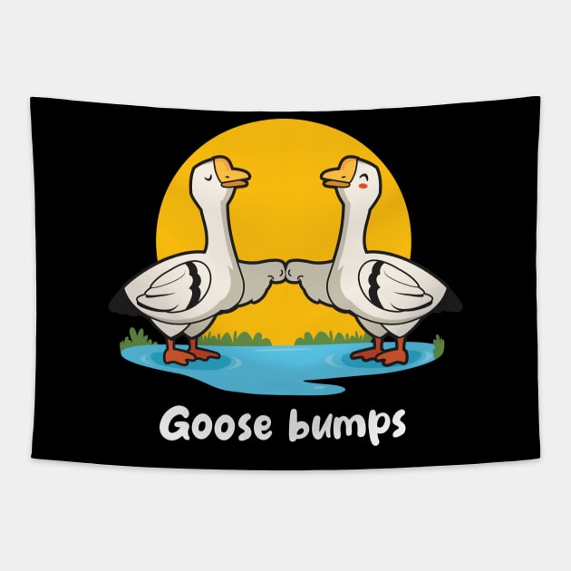 Goose bumps (on dark colors) Tapestry by Messy Nessie