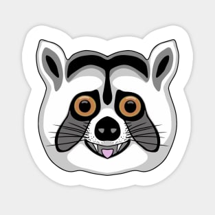 Cute raccoon face classic cartoon Magnet