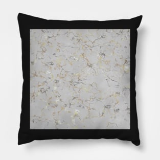 Gray marble stone with gold veins Pillow