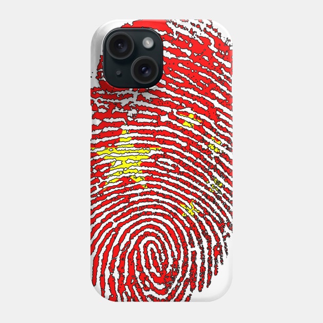 China Flag Fingerprint - CN Flag Phone Case by Printaha