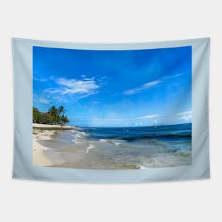 Dominican Republic Amber Coast Beach Strolling Tapestry