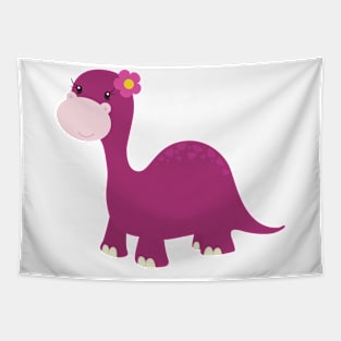 Cute Dinosaur, Girl Dinosaur, Pink Dinosaur, Dino Tapestry