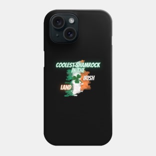 Coolest Shamrock In The Field Funny Clover St Patricks Day Gift. Phone Case