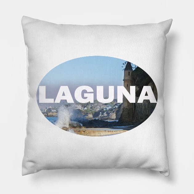 LAGUNA BEACH/ VICTORIA BEACH CALIFORNIA Pillow by stermitkermit