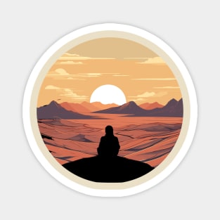 Samadhi, meditation, mindfulness, nature Magnet