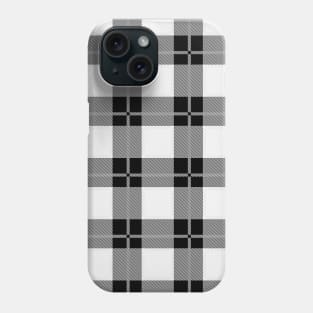 Light Gray and Black Flannel-Plaid Pattern Phone Case