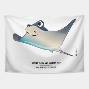 Giant Oceanic Manta Ray Tapestry