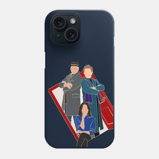 Only Murders In The Building Red Door Fan Art, Charles, Oliver, and Mabel Phone Case