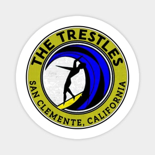 Surfing The Trestles San Clemente California Magnet