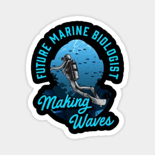 Cute Future Marine Biologist Making Waves Pun Magnet