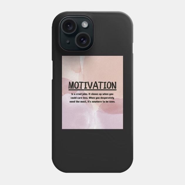 Motivation Phone Case by IOANNISSKEVAS