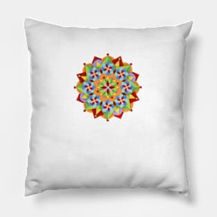 Manchester Mandala on Pink Pillow