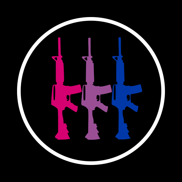 Bisexual Pride Flag Rifles by Shared Reality Shop