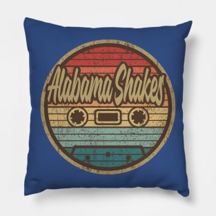 Alabama Shakes Retro Cassette Circle Pillow