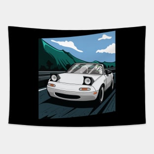 White  miata na rolling Tapestry