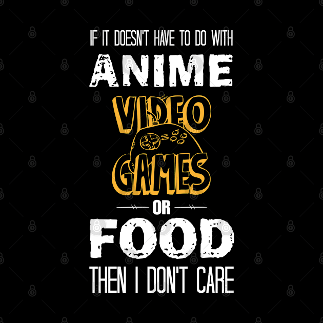 if it doesn't have to do with anime video games or food then i don't care by bisho2412