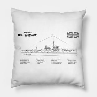 HMS Dreadnought ship plans - BD Pillow