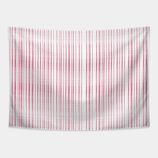 Modern Thin Pink Lines Tapestry by PSCSCo