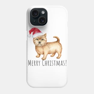 Cute Norwich terrier , Christmas dog Phone Case