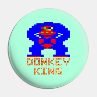 Donkey King Pixel Art - Retro Villains Pin