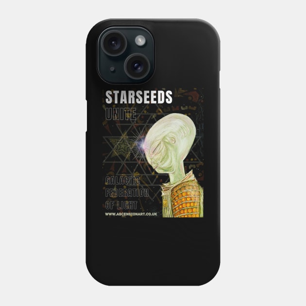 Starseeds Unite Phone Case by WWW.ASCENSIONART.CO.UK