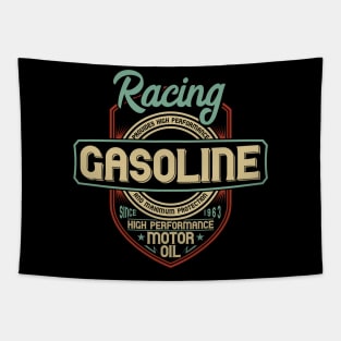 hot racing gasoline vintage addicted retro badge Tapestry