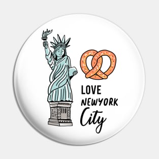 Love New York City Doodle Pin