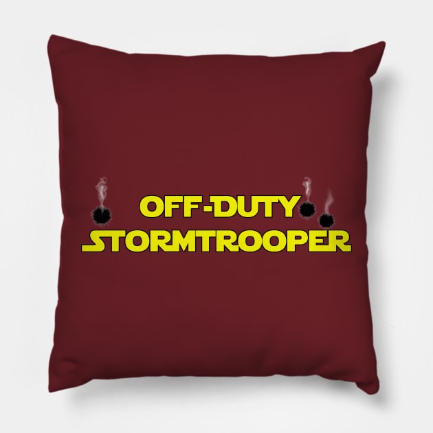 Off-Duty Stormtrooper Pillow by Spatski