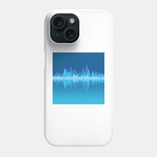 Blue Audio Wave Mountains Phone Case