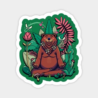 Meditating Plant-Daddy Bear Magnet