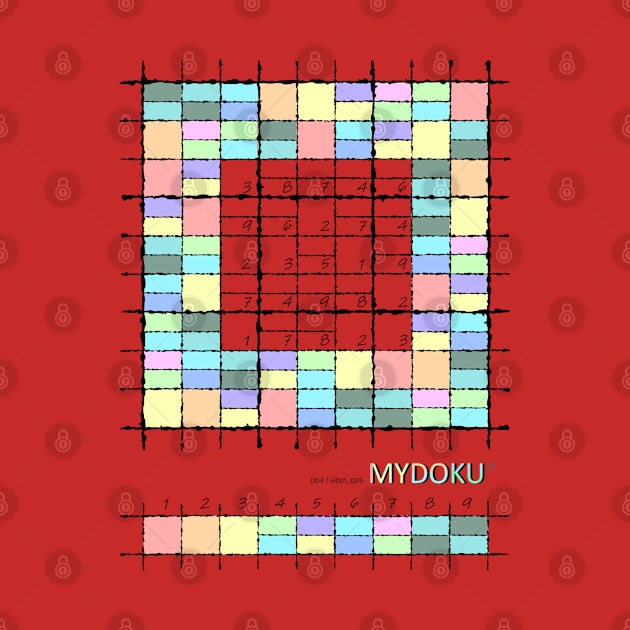 Mydoku_004_H001_003_F: Sudoku, Sudoku coloring, logic, logic puzzle, holiday puzzle, fun, away from screen by Mydoku