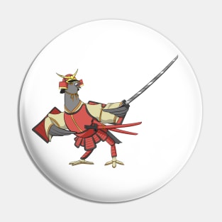 Samurai Pigeon (Katana Version) Pin