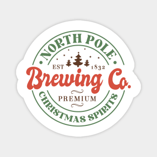 North Pole Brewing Co.: Crafting Christmas Spirits – A Festive Design Brewed with Holiday Cheer Magnet