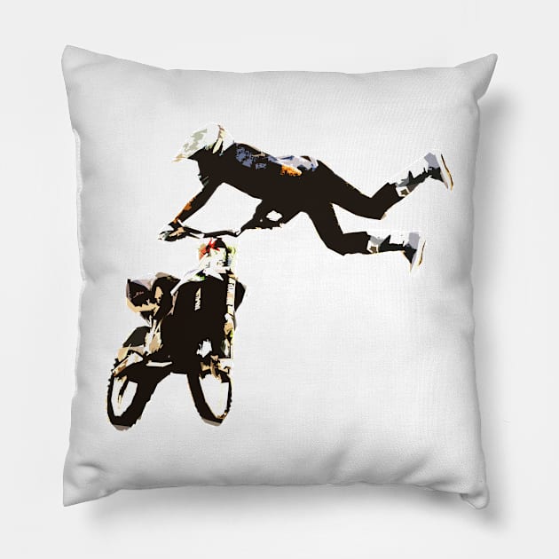 motocross Pillow by rickylabellevie