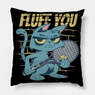 Sassy Cat Tennis Player Pillow