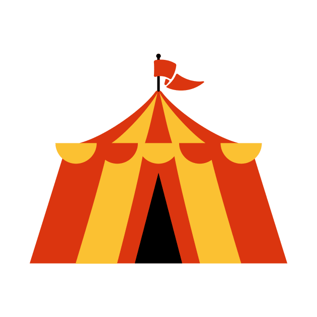 Circus Tent Funny Nursery Cartoon Drawing Design by skstring